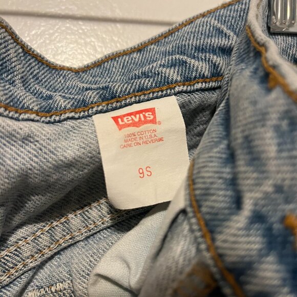 Vintage 90s Levi 512 jeans, light wash, tapered leg -- size 9S - Picture 5 of 5